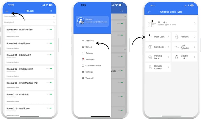 TTLOCK App Add lock