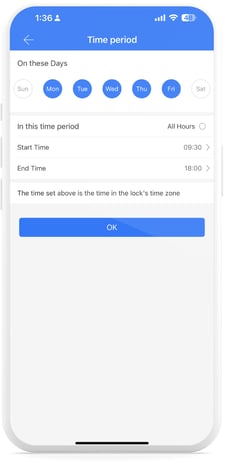TTLock App_Time period