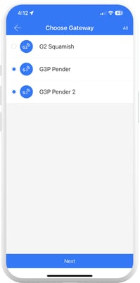 TTLock App_Choose Gateway